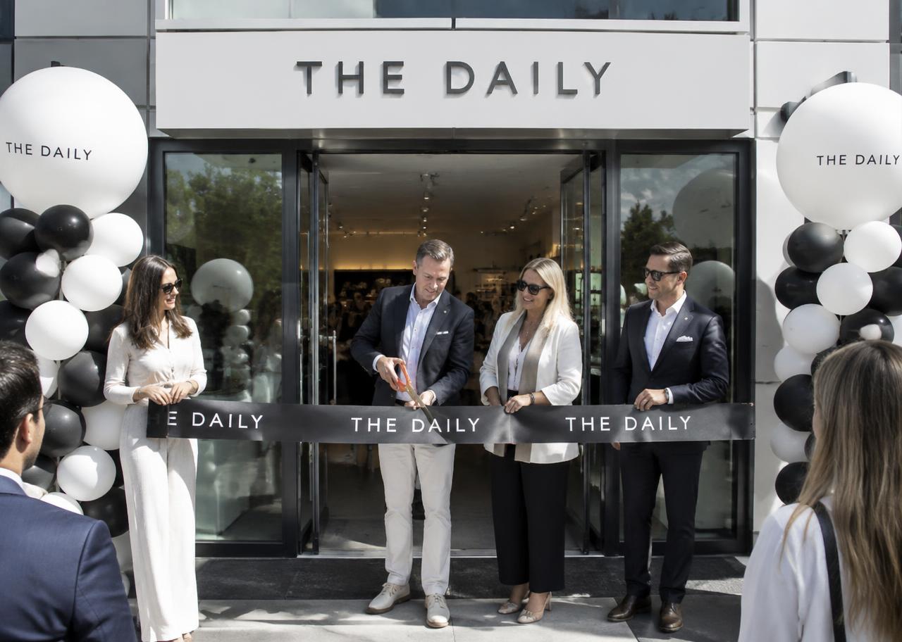 Ribbon cutting at a retail store grand opening